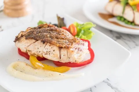 Snapper fish steak 写真素材
