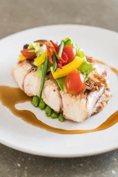 Snapper fish steak Foto stock