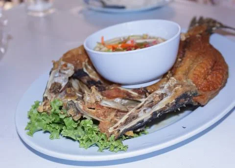 Snapper fried Stock Photos