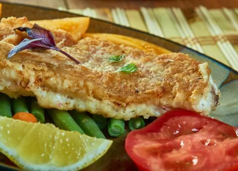 Snapper with macadamia pesto Foto stock