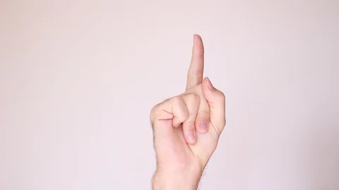 Snapping and rising forefinger Stock Footage 95031766
