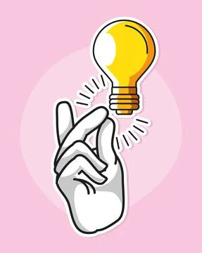 Snapping finger idea Illustrazione stock