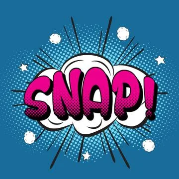 Snappop art retro style Stock Illustration