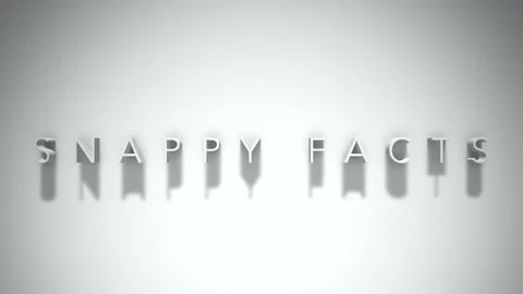 Snappy facts 3D title animation with shadows on a white background Stock Footage 297904976