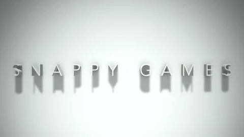 snappy games 3D title animation white te... | Stock Video | Pond5