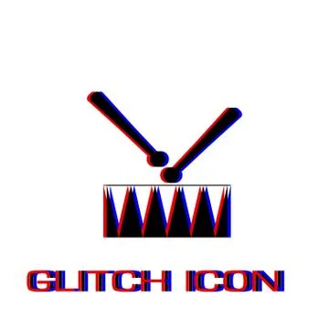 Snare Drum icon flat Stock Illustration