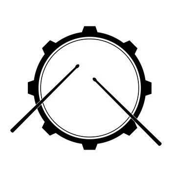 Snare drum icon on white background. drum sign. drum logo. flat style. Illustrazione stock