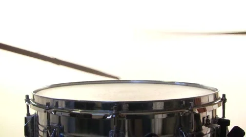 Snare Drum Roll on white background Stock Footage 1023026