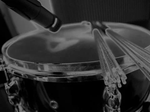 Snare Drum in Studio (effect) Stockfoto's