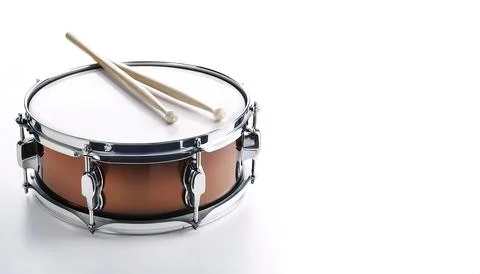 Snare or side drum is a percussion instrument that produces a sharp staccat.. Stock Photos