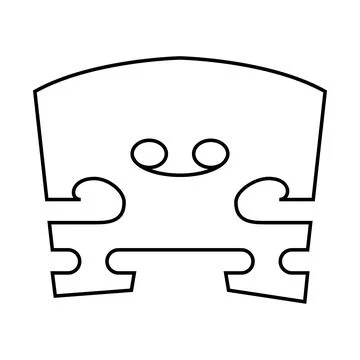 Snare violin line icon vector illustration black Stock Illustration