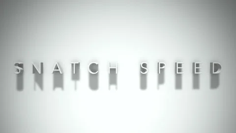 Snatch speed 3D title animation white text on a white background Video stock 299746903