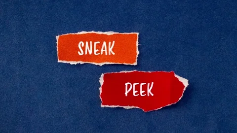 Sneak peek message writing on ripped torn paper pieces Stock Footage 282107927
