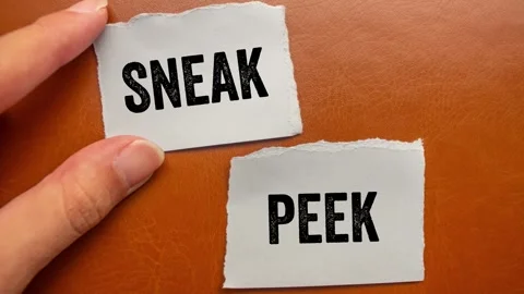 Sneak peek message writing on ripped torn paper pieces Stock Footage 296742558