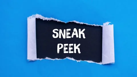 Sneak peek message writing on ripped torn paper background Stock Footage 326043726