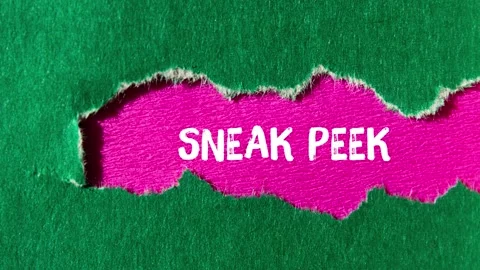 Sneak peek message writing on ripped torn paper background Stock Footage 333313235