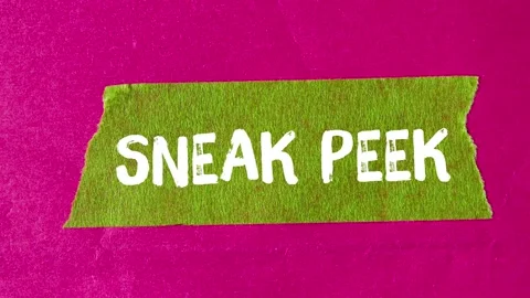 Sneak peek message writing on ripped torn paper background Stock Footage 334130583