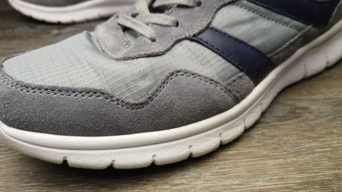Sneaker in a close-up video Stock Footage 161953856