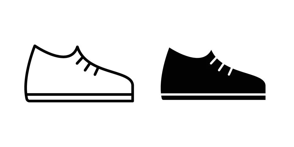 Sneaker icon Illustration Eps10 for web or app Stock Illustration