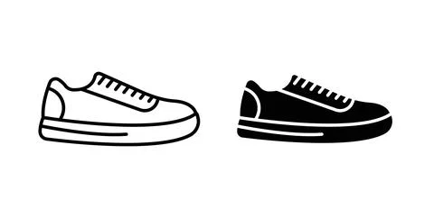 Sneaker icon symbol. Flat Vector illustration Stock Illustration