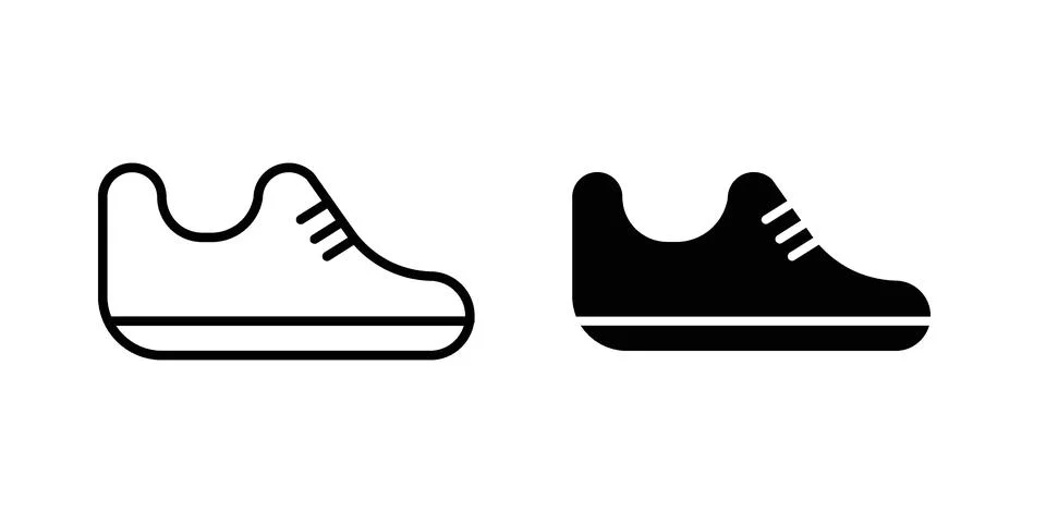 Sneaker icon vector design illustrations Illustrazione stock