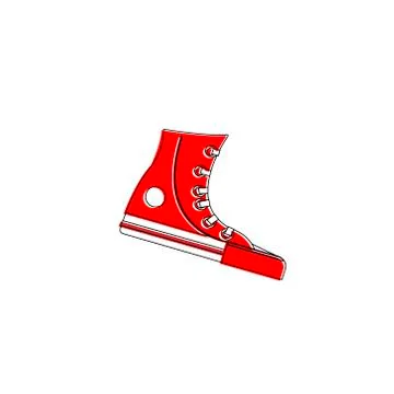 Sneaker icon on white isolated background. Vector illustration. Stock Illustration