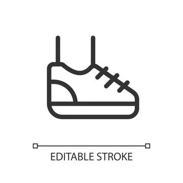 Sneaker pixel perfect linear ui icon Ilustración de archivo