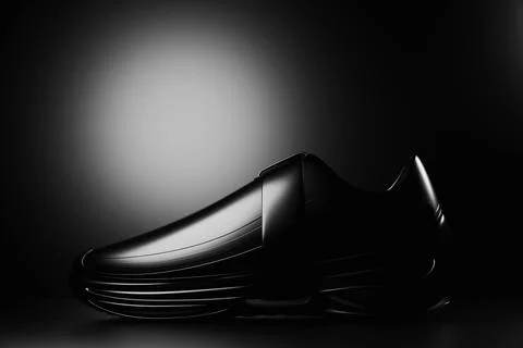 Sneaker premium 3d Render Object isolated on a black background 스톡 일러스트