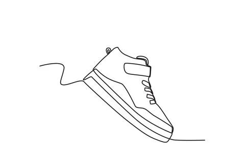 A sneaker for school Stock Illustration