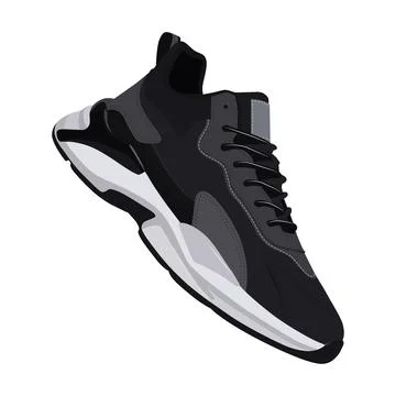 Sneaker shoe . Concept. Flat design. Vector illustration. Stock Illustration
