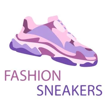 Sneaker shoe . Consept. Flat design. Vector illustration. Sneakers in flat st Illustrazione stock