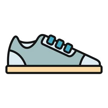 Sneaker shoe with hook and loop fasteners icon Иллюстрация