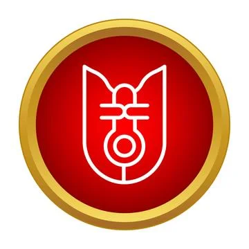 Sneaker shoe icon design in red circle Stock Illustration