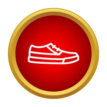 Sneaker shoe icon representing athletic style footwear Stock Illustration