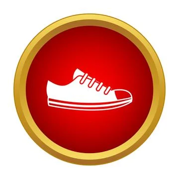 Sneaker shoe icon representing athletic footwear style Stock Illustration