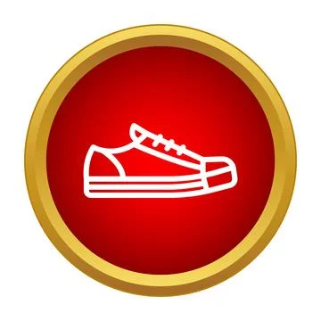 Sneaker shoe icon representing athletic casual footwear Stock Illustration