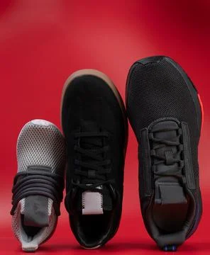 Sneaker shoes different size Stock Photos