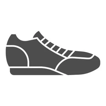 Sneaker solid icon, sport concept, Running shoe symbol on white background イラスト素材