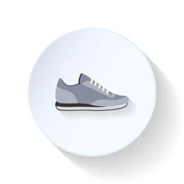 Sneakers flat icon Stock Illustration