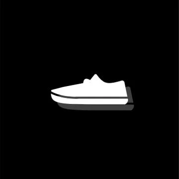 Sneakers icon flat Stock Illustration