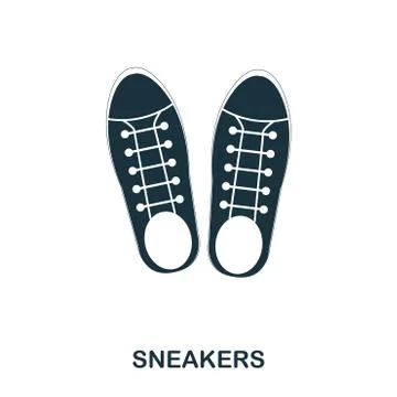 Sneakers icon. Flat style icon design. UI. Illustration of sneakers icon Stock Illustration