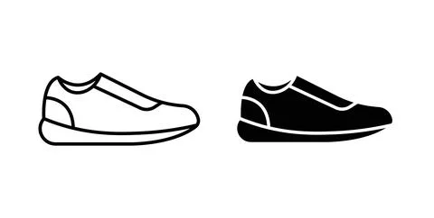 Sneakers icon symbol. Flat Vector illustration Stock Illustration