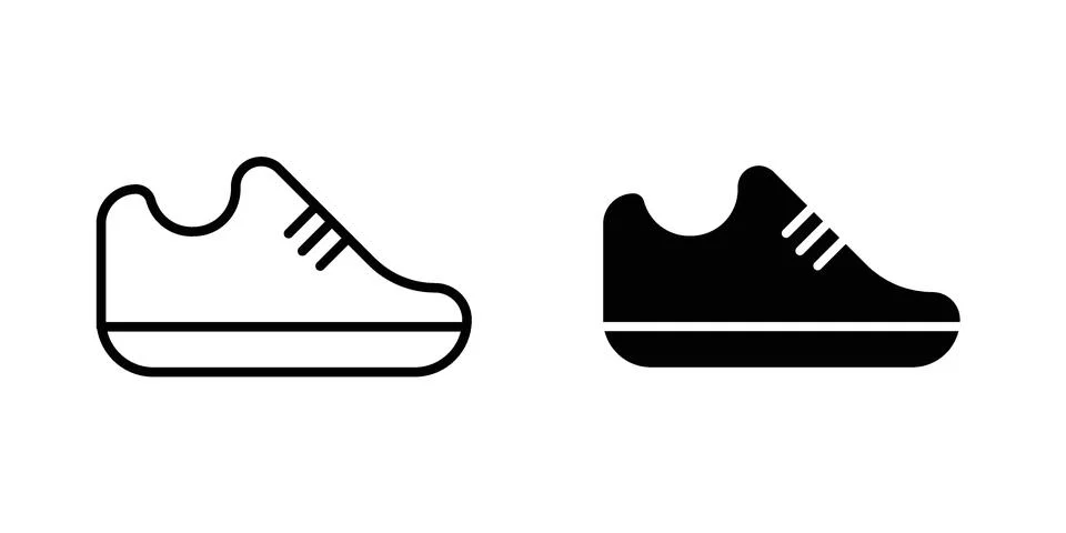 Sneakers icon vector design illustrations Illustrazione stock