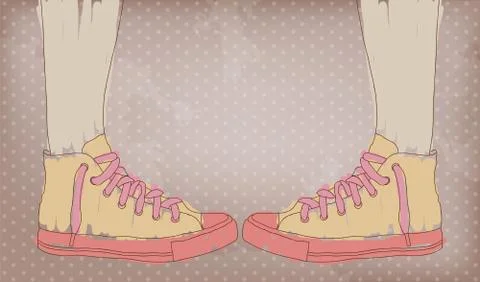 Sneakers Stock Illustration