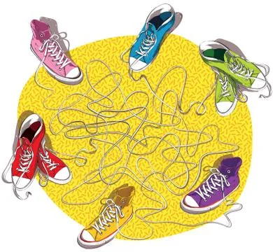 Sneakers Maze Game Stock Illustration