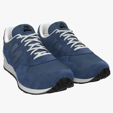 Sneakers New Balance 5 Blue 3D Model