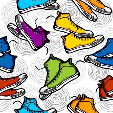 Sneakers Pattern Stock Illustration