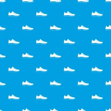 Sneakers pattern seamless blue Illustrazione stock