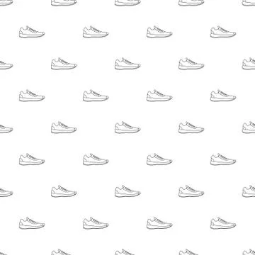 Sneakers pattern vector seamless Illustrazione stock