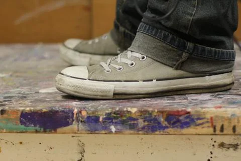 Sneakers from the side Stock Photos
